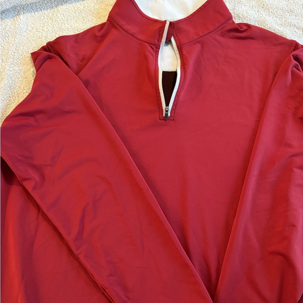 Peter Millar Red Quarter-Zip Pullover - image 1